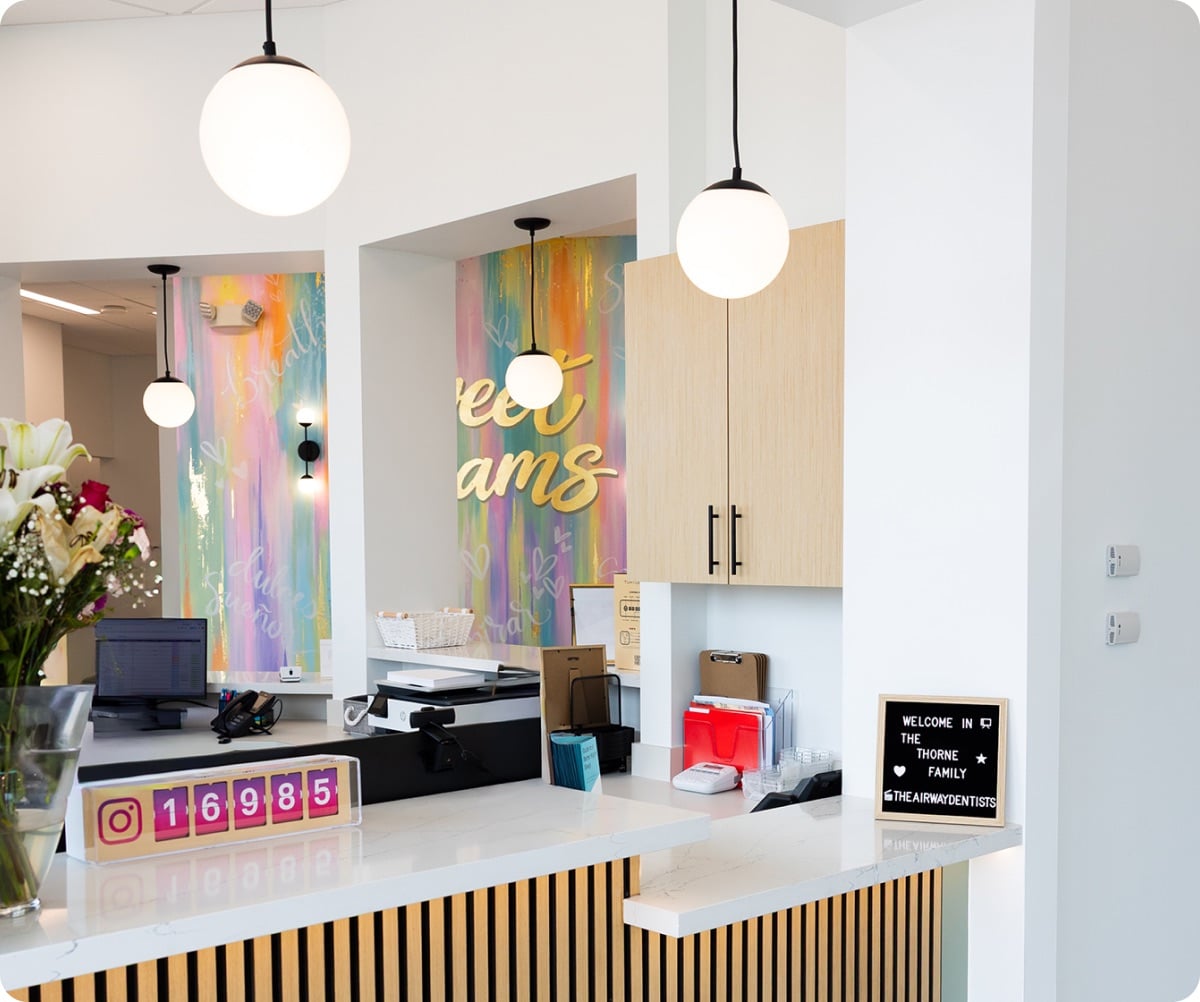 The Airway Dentists reception desk
