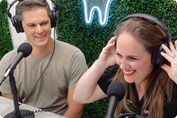 Dr. Kalli Hale and Dr. Kyle Hale recording the SleepWell Journey Podcast