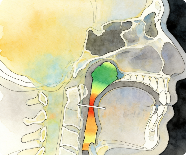 Airway dentistry illustration and dental structure diagram