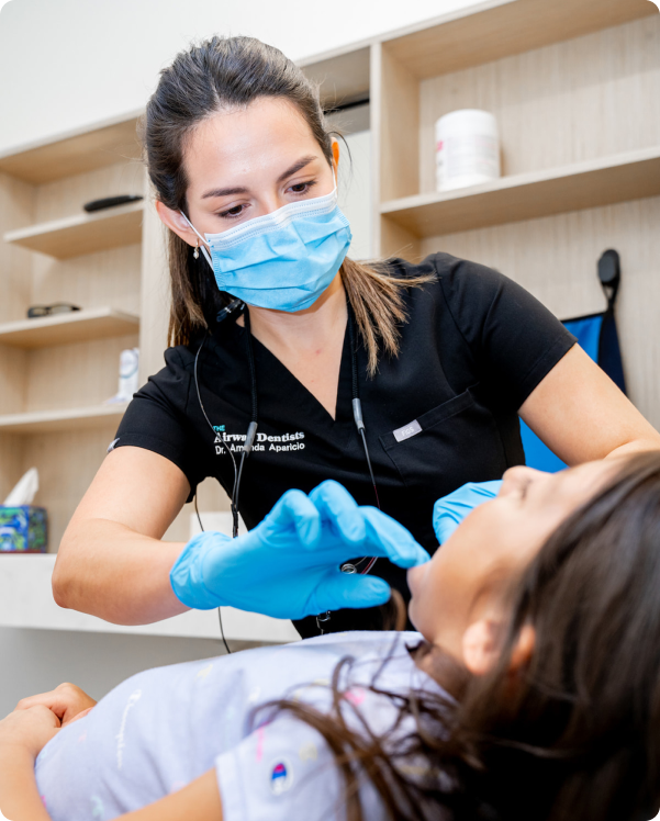 Smiling young girl after airway dentistry care