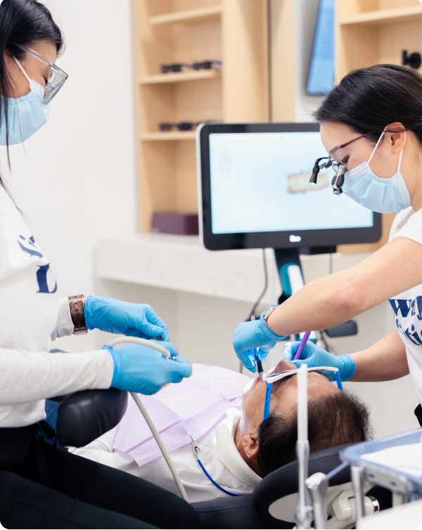 The Airway Dentists team providing crown treatment