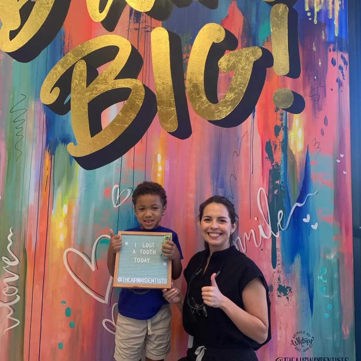 Happy child after his treatment with Dr. Amanda