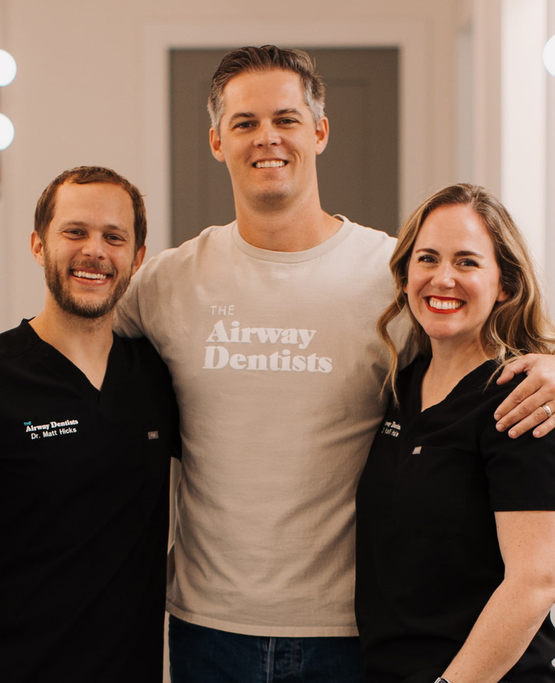 The Airway Dentists' founders, Dr. Kalli Hale and Kyle Hale, with Dr. Matt Hicks